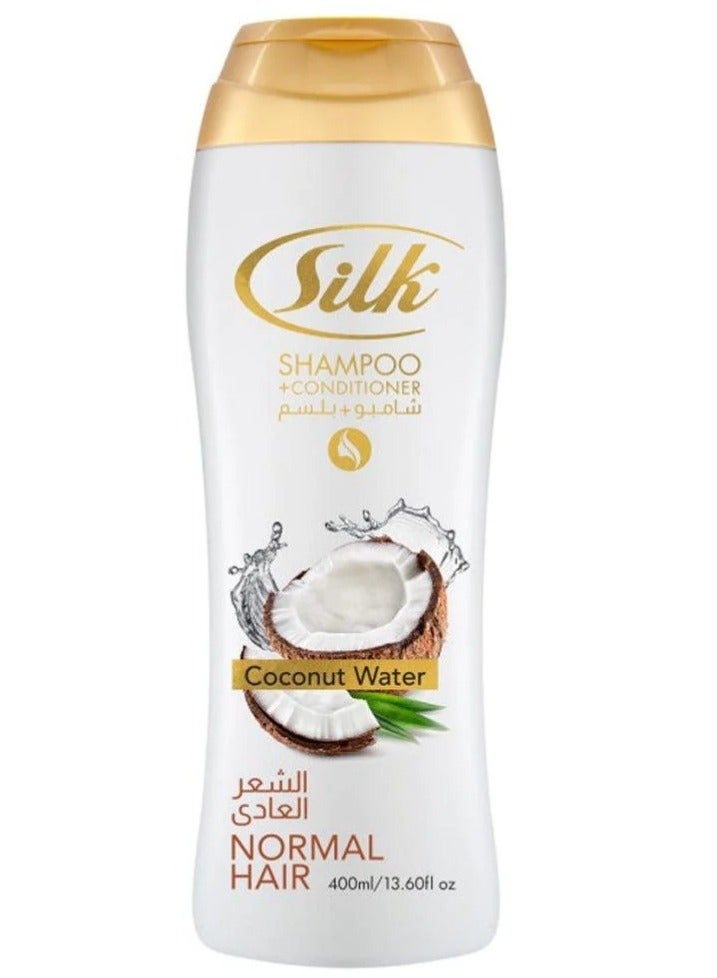 Silk Coconut Water Shampoo + Conditioner For Normal Hair - 400ml