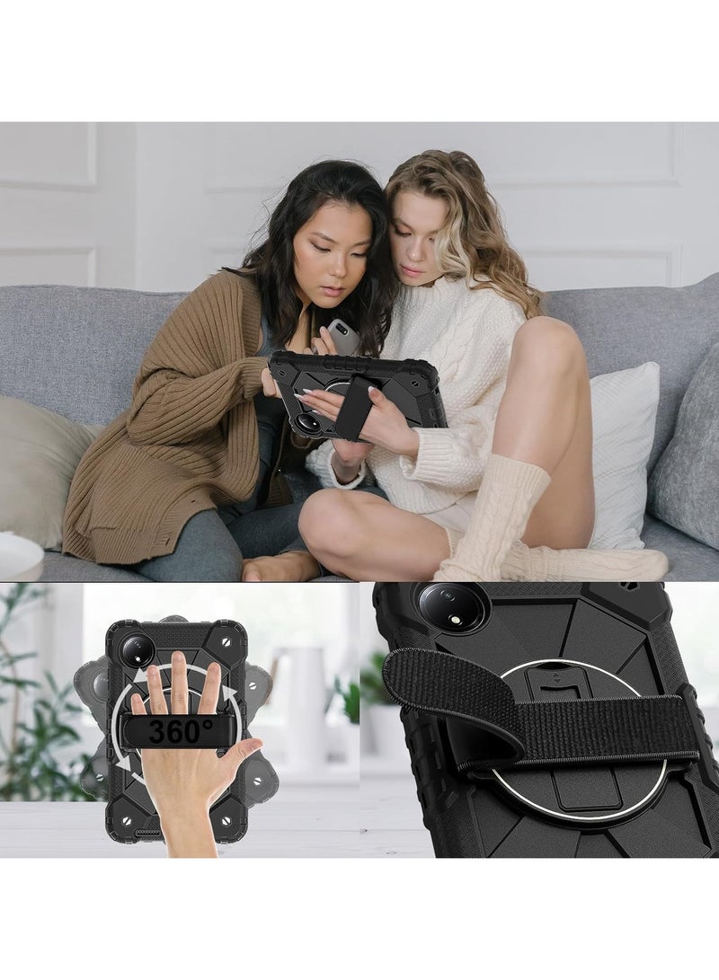 general Kids Case Compatible with Xiaomi Redmi Pad SE 8.7 inch 2024 Tablet Cover Hard PC Shockproof Strap Shell Wristband Rotating Bracket For Redmi Pad SE 8.7 - Image 4