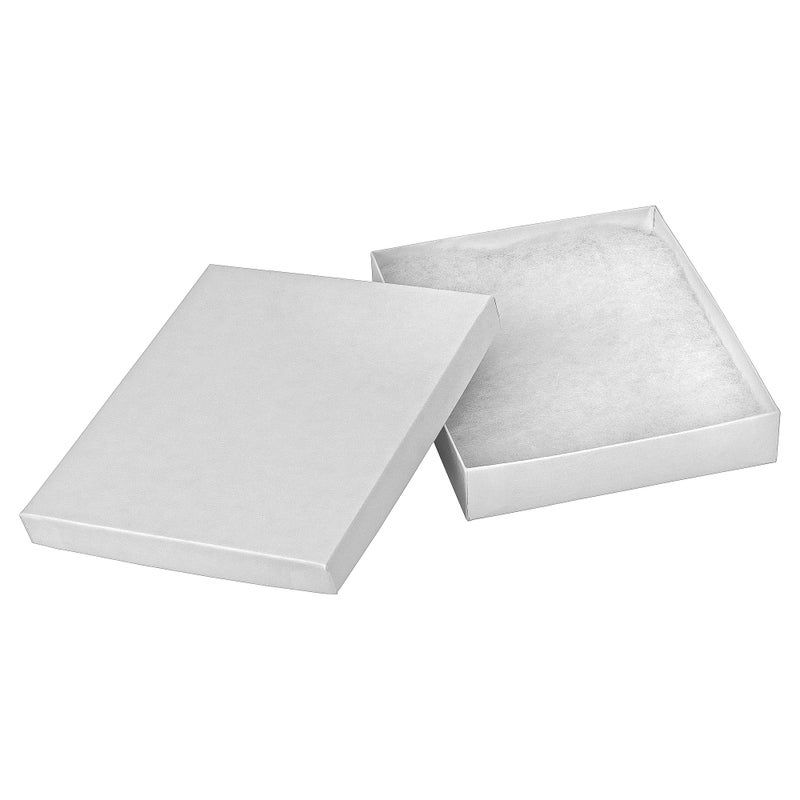 Cardboard Jewelry Boxes 10 Pack  6x5x1 Bulk Cotton Filled Small Gift Boxes with Lids for Jewelry Packaging  Jewelry Gift Boxes for Shipping Small Business Accessories White