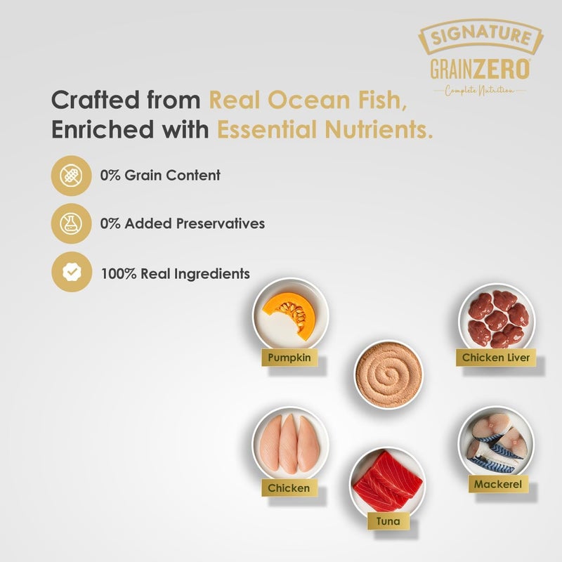 Grain Zero مووس سمك المحيط الخالي من الحبوب للقطط البالغة - 80 جرام - Image 5