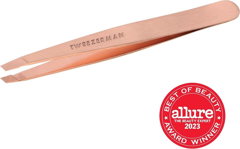Tweezerman Stainless Steel Slant Tweezer - Eyebrow Tweezers for Women and Men (Rose Gold) - Image 5
