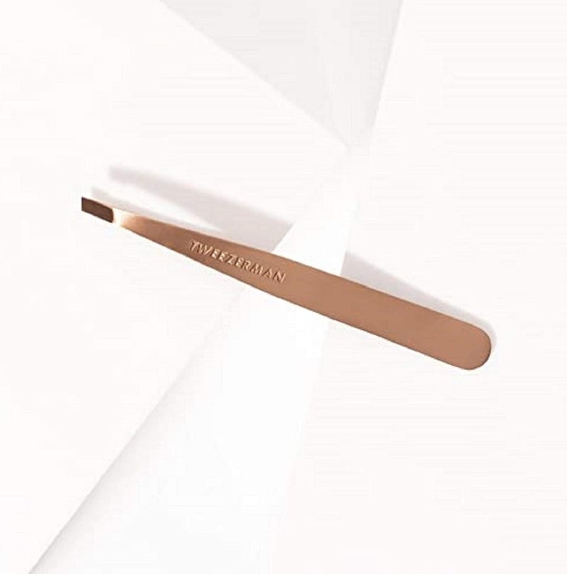 Tweezerman Stainless Steel Slant Tweezer - Eyebrow Tweezers for Women and Men (Rose Gold) - Image 4