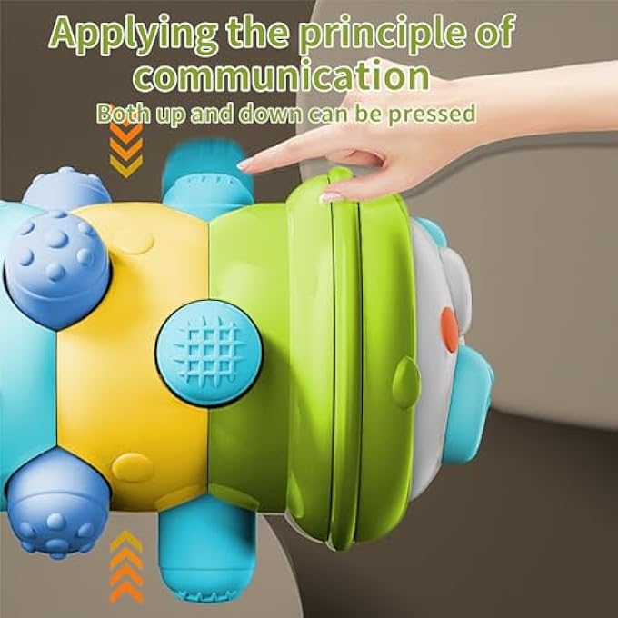 MONTESSORI CATERPILLAR TOY FOR TODDLERS, CRAWLING EXERCISE GRIP TRAINING TOY FOR CLUB OFFICE TOOLS KIDS GIFTS FOR 6 9 12 18 MONTH AGE 1 2 3 4 ONE YEAR OLD BOY GIRL KID BIRTHDAY,GREEN - Image 4