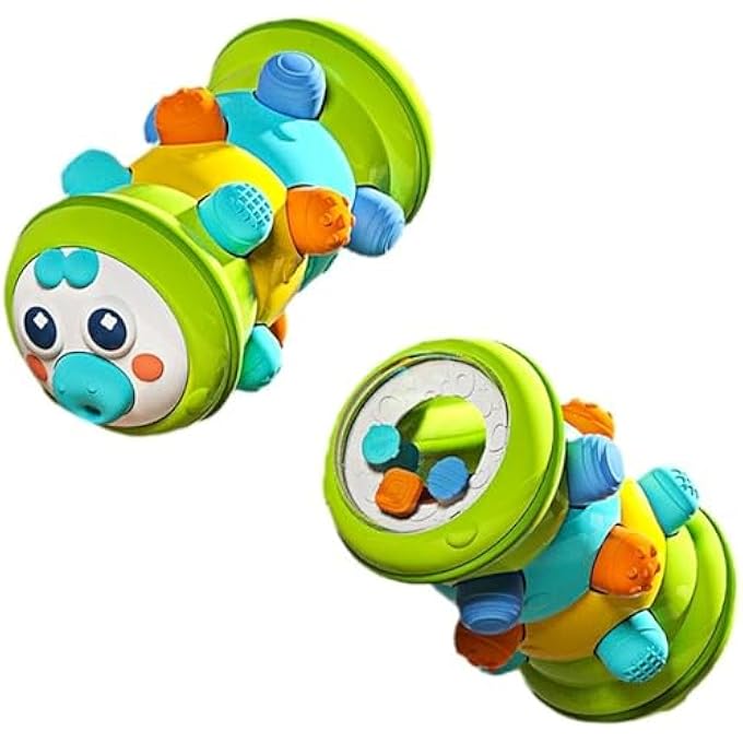 MONTESSORI CATERPILLAR TOY FOR TODDLERS, CRAWLING EXERCISE GRIP TRAINING TOY FOR CLUB OFFICE TOOLS KIDS GIFTS FOR 6 9 12 18 MONTH AGE 1 2 3 4 ONE YEAR OLD BOY GIRL KID BIRTHDAY,GREEN - Image 1