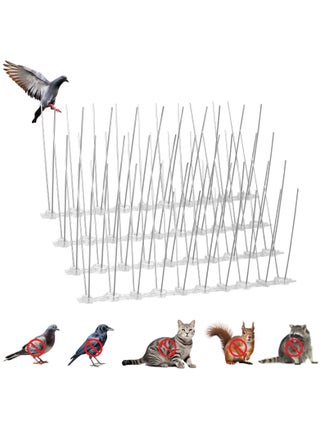 4 Pack Bird Spikes 3.3 Feet Pigeon Spikes for Outside Stainless Steel Bird Deterrent Spikes Keep Birds Away, Bird Repellent Spikes for Small Bird Cat Squirrel, for Fence Roof and Wall - pzsku/ZA101666C06C6908E95D8Z/45/_/1710750825/ee339617-fec6-4257-8d1f-5f914021a695