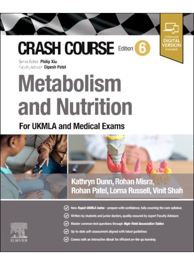 Crash Course Metabolism and Nutrition, 6th Edition For the MLA and Medical Exams
