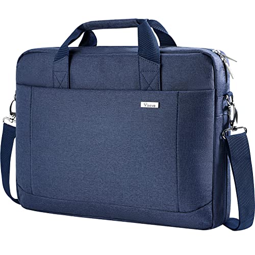 Voova Laptop Bag Case 15 15.6 16 Inch, Computer Sleeve Messenger Bag with Shoulder Strap Expandable Waterproof Business Briefcase for Men Women to Work Travel School, Fit 14-16 Inch Laptop, Blue - Image 1
