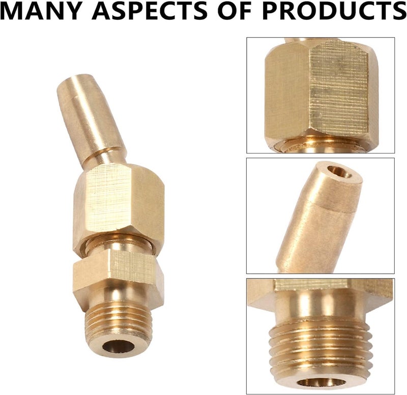 MAXAIR Brass 1/8 Inch Adjustable Fountain Nozzle - 3mm Ball Joint Jet for Water Curtain - Garden Pond Decoration (Pack of 20) - Image 2