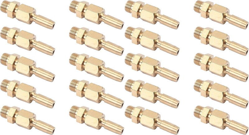 MAXAIR Brass 1/8 Inch Adjustable Fountain Nozzle - 3mm Ball Joint Jet for Water Curtain - Garden Pond Decoration (Pack of 20) - Image 1