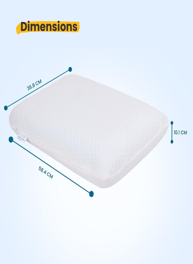 Sleepsia Orthopedic Cooling Gel Memory Foam Pillow | 1 Year Warranty | Cervical Pillows for Spondylitis Neck and Shoulder Pain Relief Support Bed Sleeping (Medium,White) - Image 3