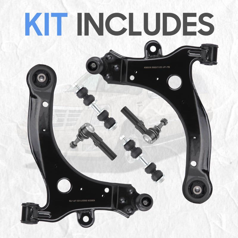 ILONPA Front Lower Control Arms w/Ball Joint Outer Tie Rods Sway Bars Suspension kit for 2000-2016 Chevy Impala, Buick Lacrosse/Allure, Pontiac Grand Prix, Buick Regal/Century, 1998-2002 Oldsmobile Intrigue - Image 4