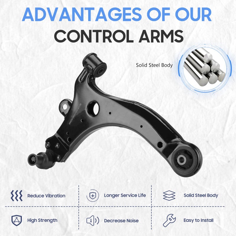 ILONPA Front Lower Control Arms w/Ball Joint Outer Tie Rods Sway Bars Suspension kit for 2000-2016 Chevy Impala, Buick Lacrosse/Allure, Pontiac Grand Prix, Buick Regal/Century, 1998-2002 Oldsmobile Intrigue - Image 3