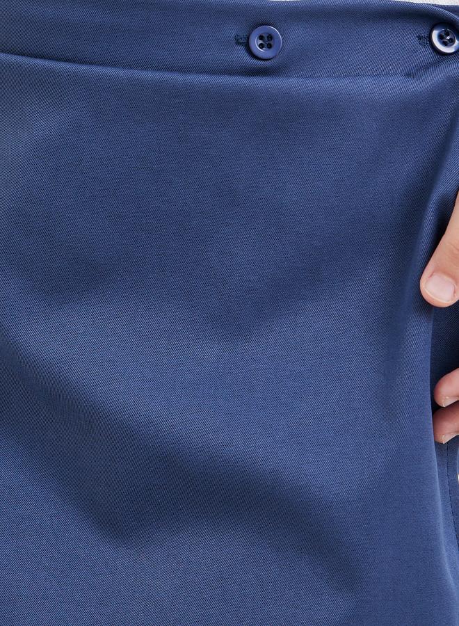 ستايلي سكورت ستايلي جيرلز مدرسي سادة كحلي بأزرار - Image 3