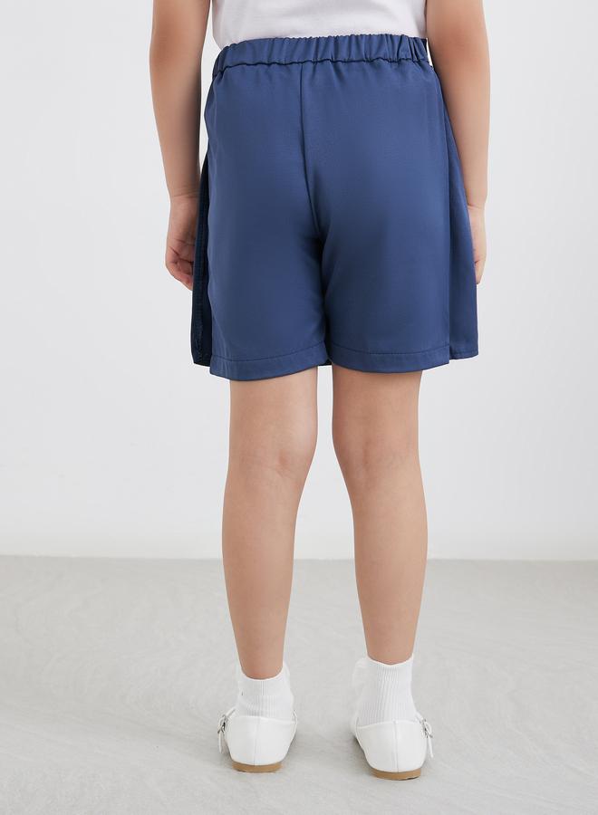 ستايلي سكورت ستايلي جيرلز مدرسي سادة كحلي بأزرار - Image 4