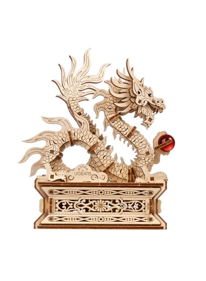 أوجيرز مجموعة بناء نماذج ثلاثية الأبعاد لتنين خشبي للكبار - هوايات بناء نماذج خشبية لتنين صيني ثلاثي الأبعاد للرجال - نماذج خشبية للكبار - Image 1