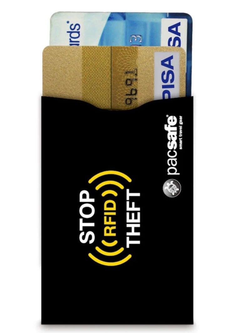 Pacsafe Pacsafe RFIDsleeve 25 – RFID-Blocking Credit Card Sleeves (2-Pack) (Black Color) Slim & Lightweight Design for Enhanced Security  - Image 1