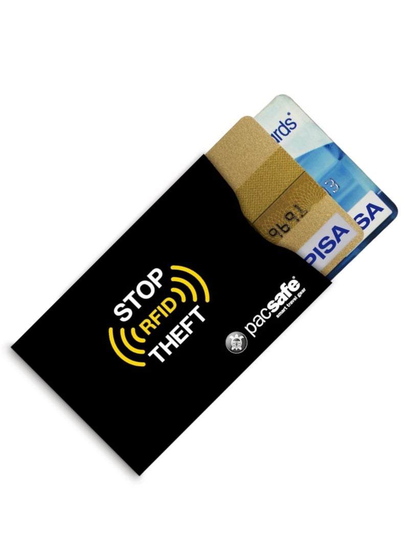 Pacsafe Pacsafe RFIDsleeve 25 – RFID-Blocking Credit Card Sleeves (2-Pack) (Black Color) Slim & Lightweight Design for Enhanced Security  - Image 2