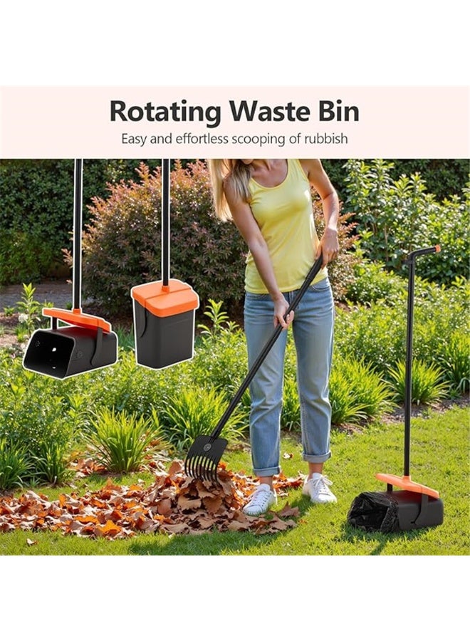 Pooper Scooper for Pets, Long Handle Poop Shovel with 35 Waste Bags for Clean Pet Waste, Swivel Bin & Rake for Dogs for Home Outdoor Travel Hiking Picnic Backyard Lawn (B016) - Image 3