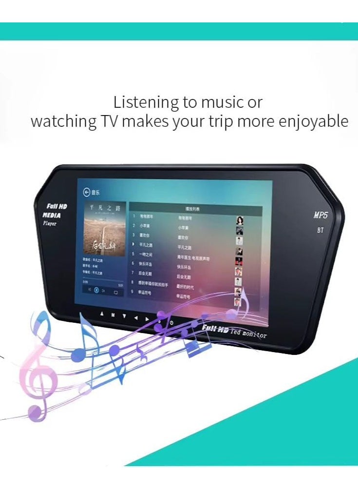 Generic 7-Inch LCD Car Rearview Monitor – Full HD Media Player, MP5 with Remote Control, Bluetooth Support  - Image 2