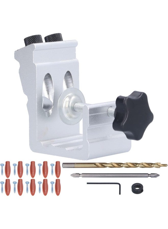 klarako Oblique Hole Locator Adjustable Carpentry Punch Locator Woodworking Inclined Hole Positioner Tool Kit - Image 1