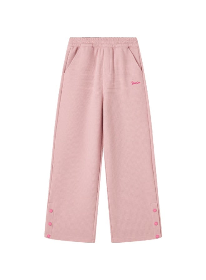 Yeehoo Girls' Sweatpants Children's Pants Big Kids Straight Loose Casual Sports Spring Pink 160 - Image 3