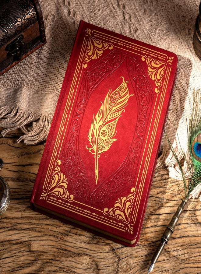 CAGIE 320 Pages Thick Hardcover Journaling Notebooks Vintage Leather Journal for Women Men A5 College Ruled Journals for Writing with Gift Box, 5.7 x 8.3 in, Green 2 - Image 2