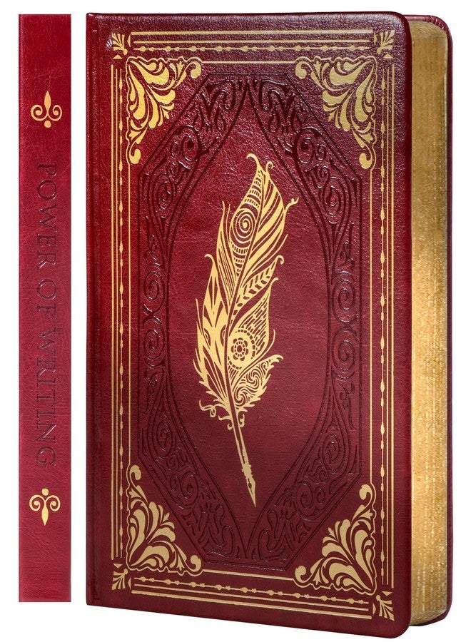 CAGIE 320 Pages Thick Hardcover Journaling Notebooks Vintage Leather Journal for Women Men A5 College Ruled Journals for Writing with Gift Box, 5.7 x 8.3 in, Green 2 - Image 1