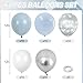 Froova Blue Winter Wonderland Balloons 60 PCS 12 Inch Dusty Light Baby Blue White and Silver Balloon Snowflake Balloons for Boy Baby Shower Winter Christmas Holiday Birthday Party Decorations - Image 4