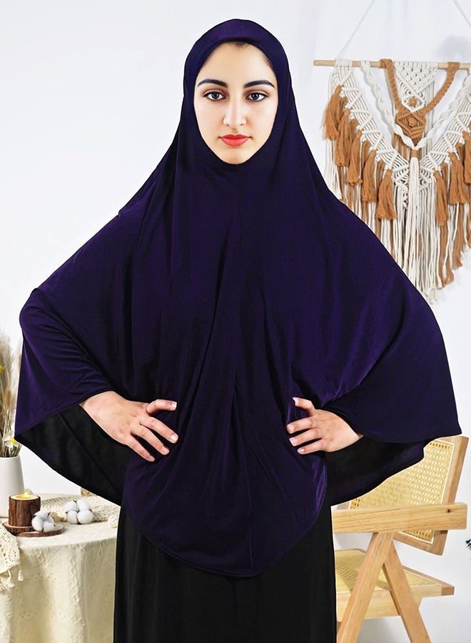 DUNISO Women Muslim Heardscarf Shawl Pullover Extra Long Prayer Hijab Muslimah one Piece Chadors Arabia Body Cover Turban Islamic Middle East Full Cover Clothing - Image 4