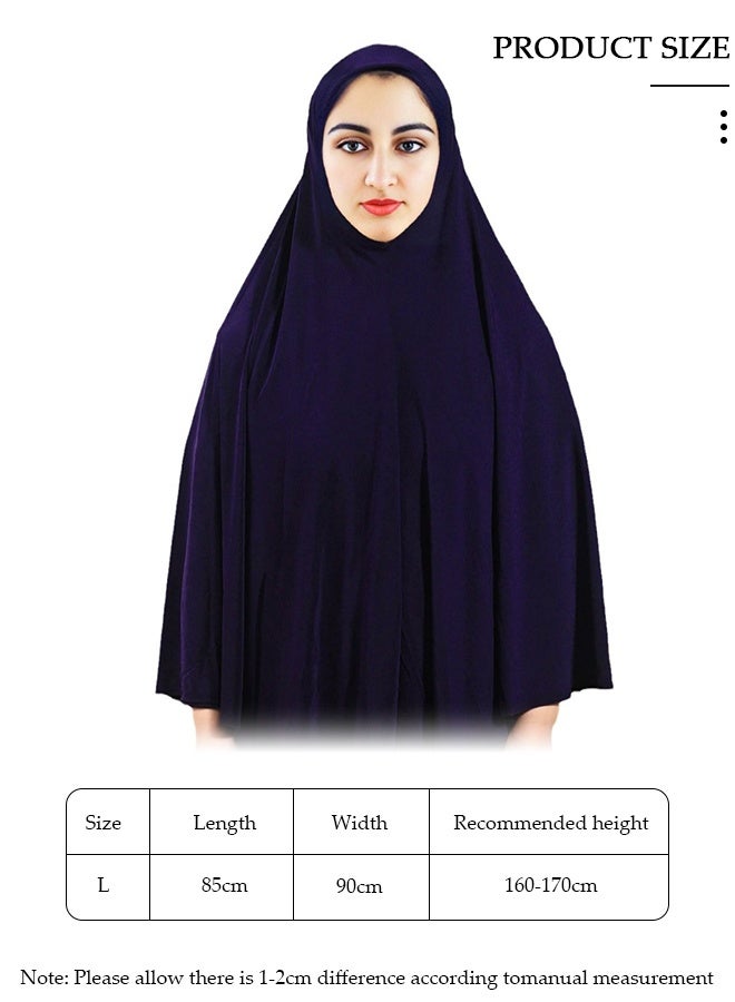 DUNISO Women Muslim Heardscarf Shawl Pullover Extra Long Prayer Hijab Muslimah one Piece Chadors Arabia Body Cover Turban Islamic Middle East Full Cover Clothing - Image 2