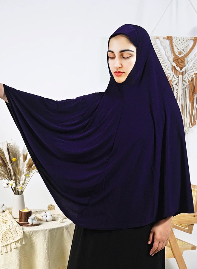 DUNISO Women Muslim Heardscarf Shawl Pullover Extra Long Prayer Hijab Muslimah one Piece Chadors Arabia Body Cover Turban Islamic Middle East Full Cover Clothing - Image 5