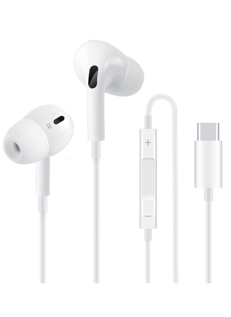 Generic - USB C Headphone, Type C Earbuds Wired Earphones with Microphone and Volume Control,in-Ear Earbud Noise Isolating for Google Pixel Oneplus Samsung Galaxy iPad Pro - Image 1