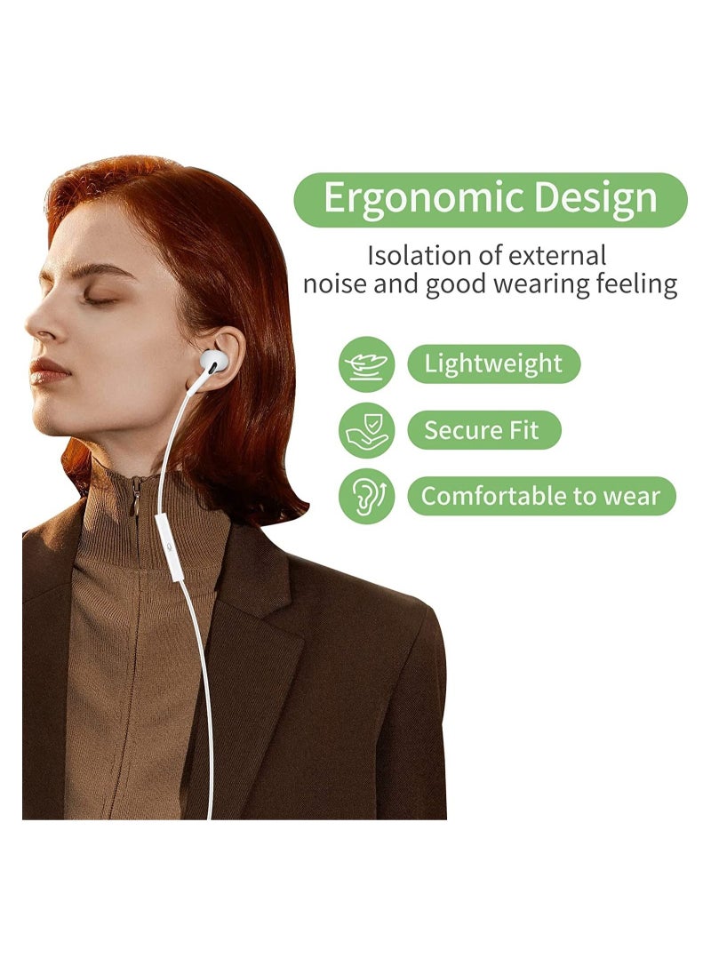 Generic - USB C Headphone, Type C Earbuds Wired Earphones with Microphone and Volume Control,in-Ear Earbud Noise Isolating for Google Pixel Oneplus Samsung Galaxy iPad Pro - Image 1