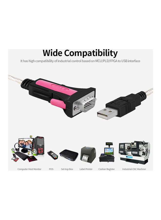 Usb2.0 To Rs232 Serial Adapter Converter Cable With Ft232 Chip Support Win10 Plug And Play For Modem Scanner 1.8m Red - Image 5