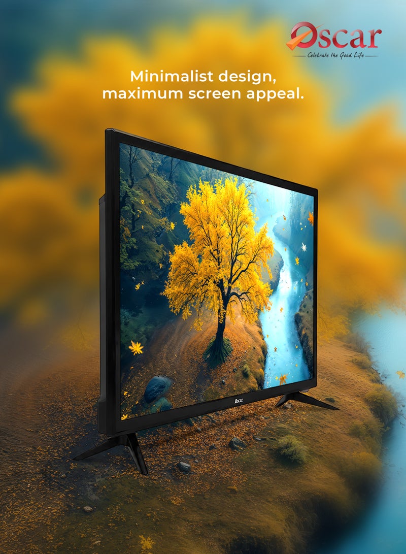 Oscar 32 Inch HD Ready LED TV | ATV Operating System | DLED Display | 1366 x 768 Resolution | 1x AV Input, 2xHDMI, 1xVideo Input, Connectivity | Wall Mount & Remote Included - OS45S32ATVS - Image 3
