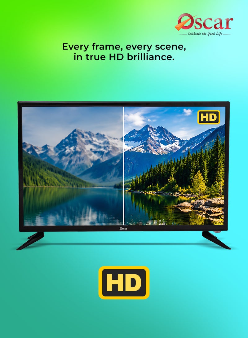 Oscar 32 Inch HD Ready LED TV | ATV Operating System | DLED Display | 1366 x 768 Resolution | 1x AV Input, 2xHDMI, 1xVideo Input, Connectivity | Wall Mount & Remote Included - OS45S32ATVS - Image 4
