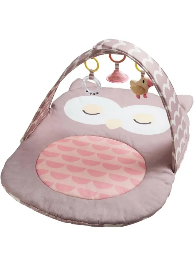هيب Hape Owl Bed Oscar | Cotton-Made Soft Blanket and Foldable Design Mat Set with Entertaining Hanging Toys for Babies | Compact & Foldable For Easy Storage