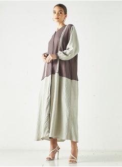 هدية المدينة  HM - عباية بلونين مع الحجاب  - Image 1