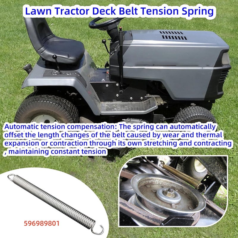 Dgdhf Replacement Deck Belt Tension Spring 596989801 Fits Sears, Craftsman, AYP, Poulan Lawn Tractor Spring (Set of 2) - Image 2