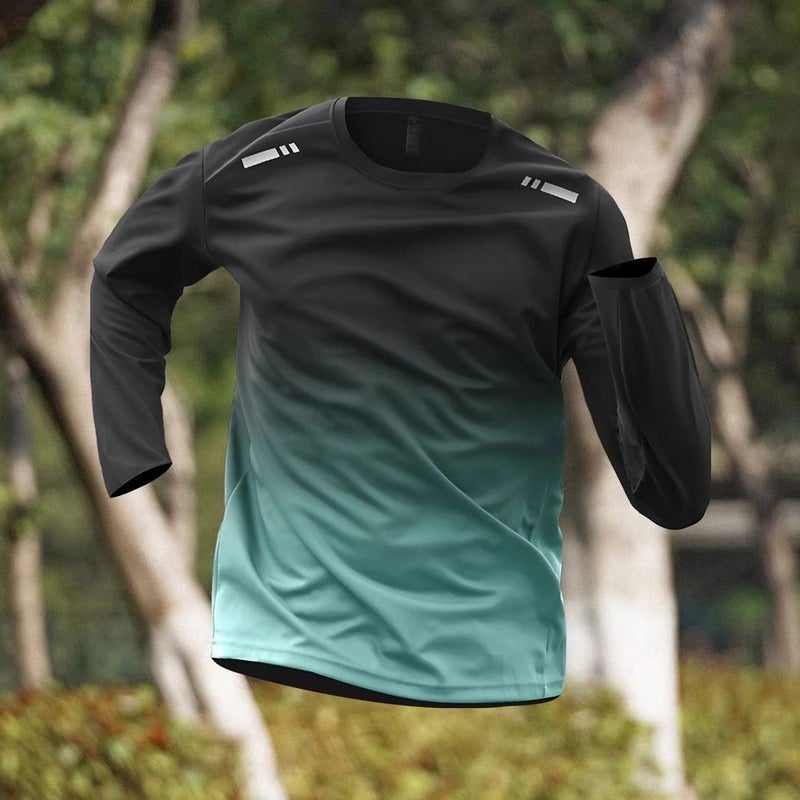 Quick-Drying Clothes Men'S Long-Sleeved T-Shirt Sports Running Fitness Training Outdoor Mountaineering Warm - Image 1