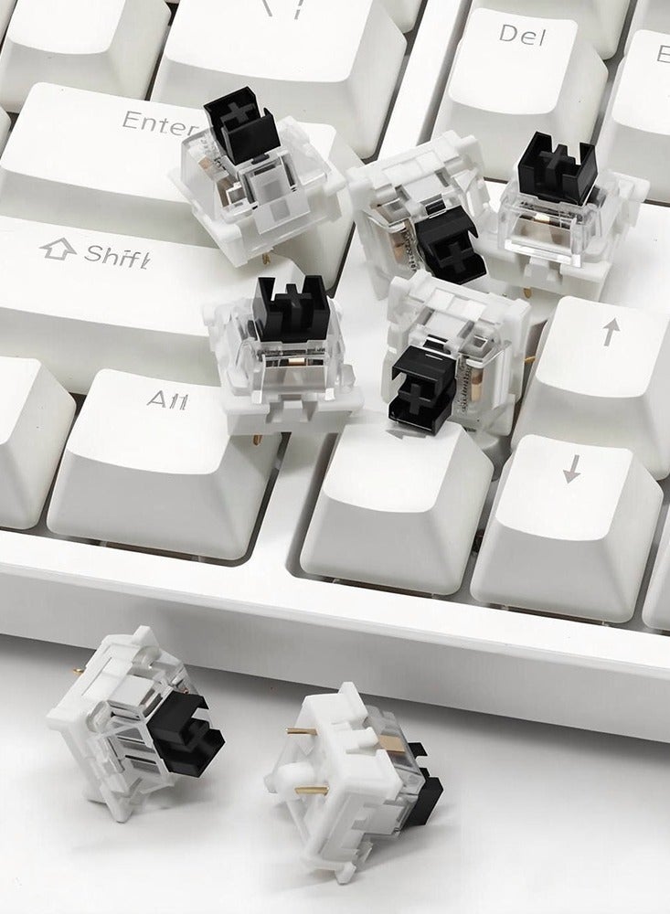 110Pcs 3-pin Clicky Linear Tactile Keyboard Switch Outemu Mechanical Keyboard Dust-proof Black Switch  RGB LED SMD Game Console With MX Switch  - Image 5