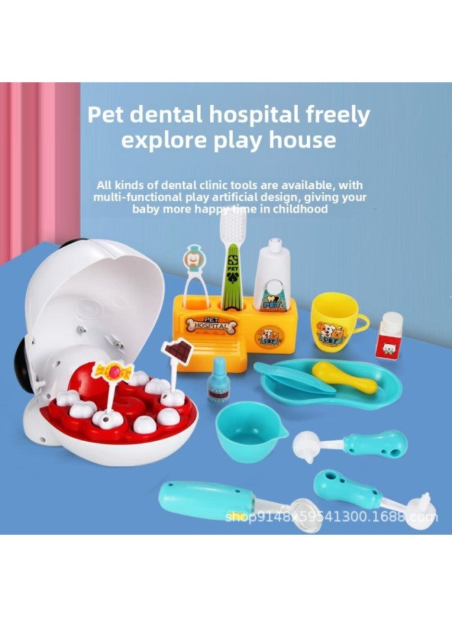 Children's Play Doctor Toy Simulation Dog Tooth Extraction And Filling Pet Dentist Care Toy Set-Color:Dentist Rabbit (31pcs) - Image 4