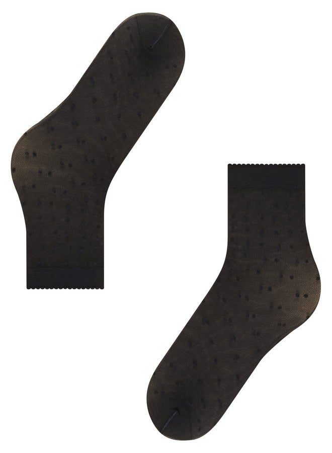 FALKE Women's Dot 15 Denier Dress Socks, Mid Calf, Patterned, Dressy or Casual, Fine Sheer Transparent, Nylon, Black (Black 3009), 8-10.5, 1 Pair - Image 4