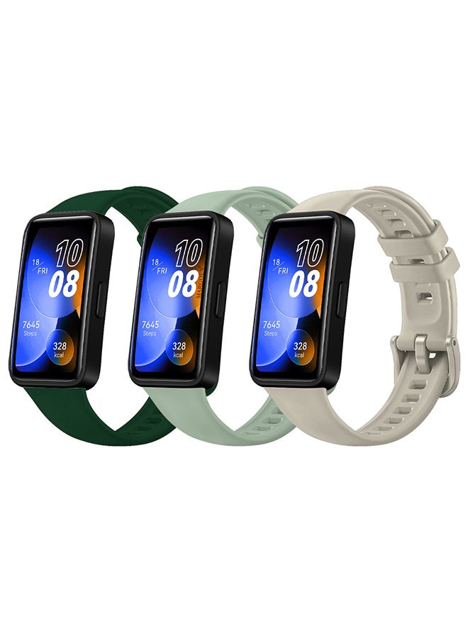 CATANES 3 Packs Of Huawei Band 8 and Band 9 Watch Band for Men Women Sport Watch Strap Lightweight Silicone Replacement Band Multicolour - Image 2