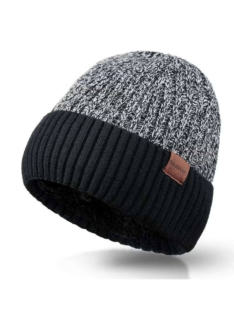 Bessteven Men's Winter Knit Beanie Hat, Warm Thick Thermal Skull Cap with Fleece Lining, Cuffed Design for Men and Women - Image 1