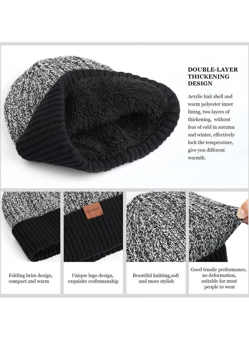 Bessteven Men's Winter Knit Beanie Hat, Warm Thick Thermal Skull Cap with Fleece Lining, Cuffed Design for Men and Women - Image 5