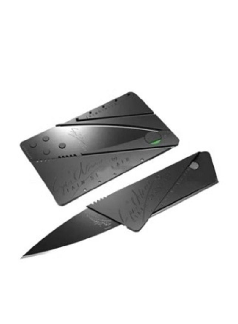 Credit Card Folding Fruit Knife Black 8.6centimeter  - Image 1