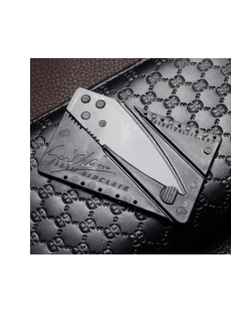 Credit Card Folding Fruit Knife Black 8.6centimeter  - Image 2
