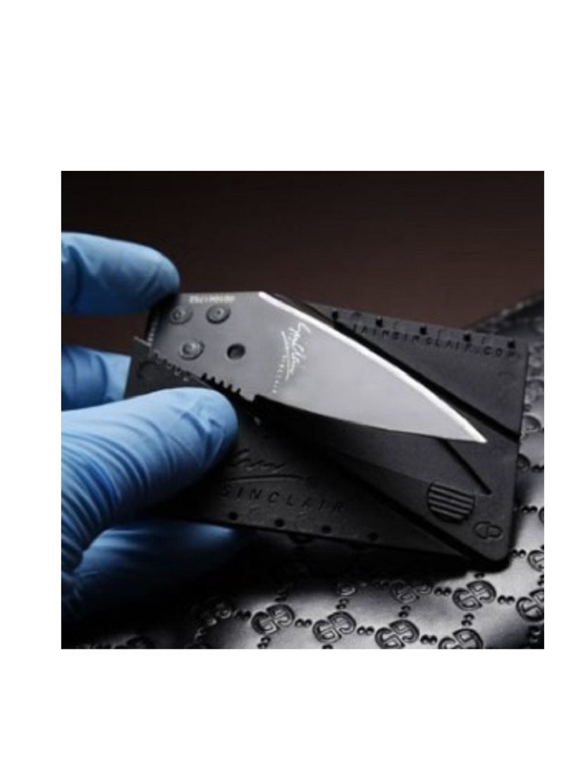 Credit Card Folding Fruit Knife Black 8.6centimeter  - Image 3