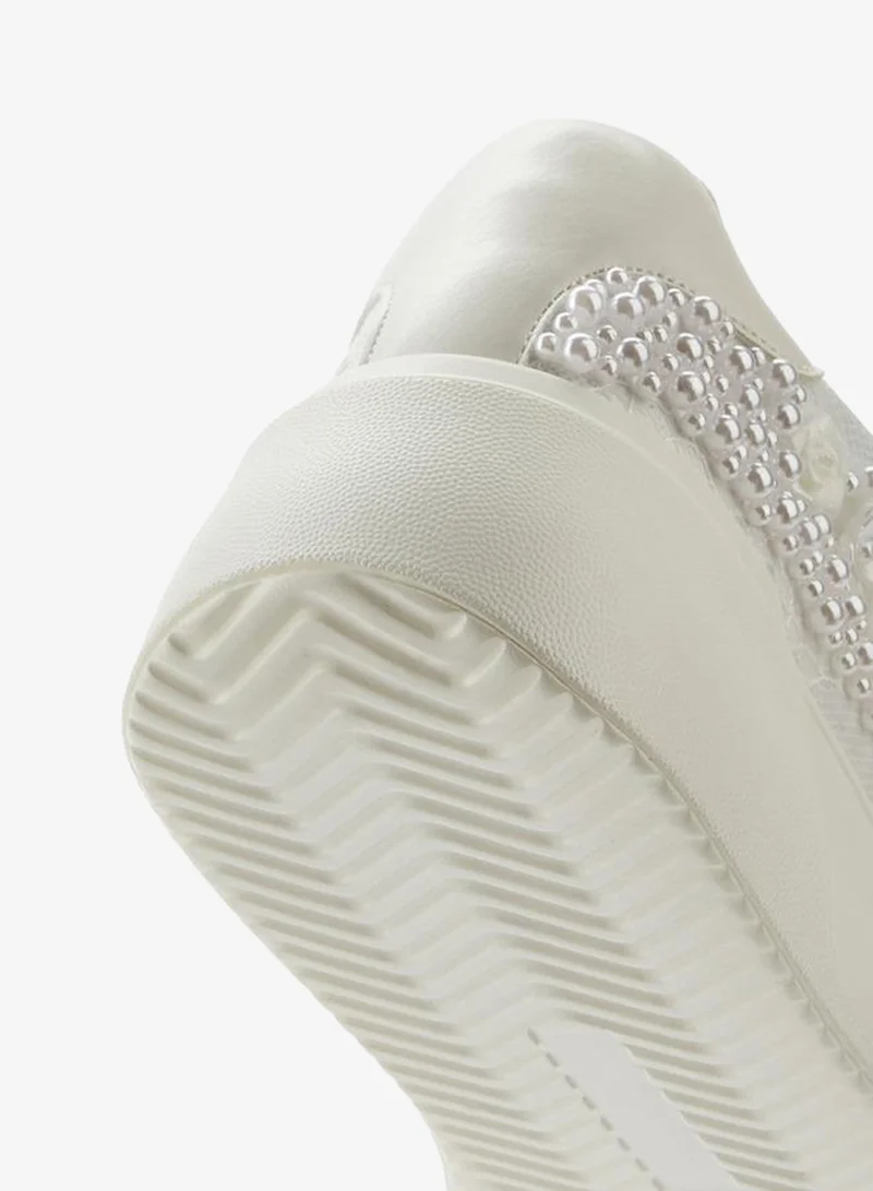 Celeste WHITE Women Embellished Lace-Up Sneakers for Women | Best Price UAE